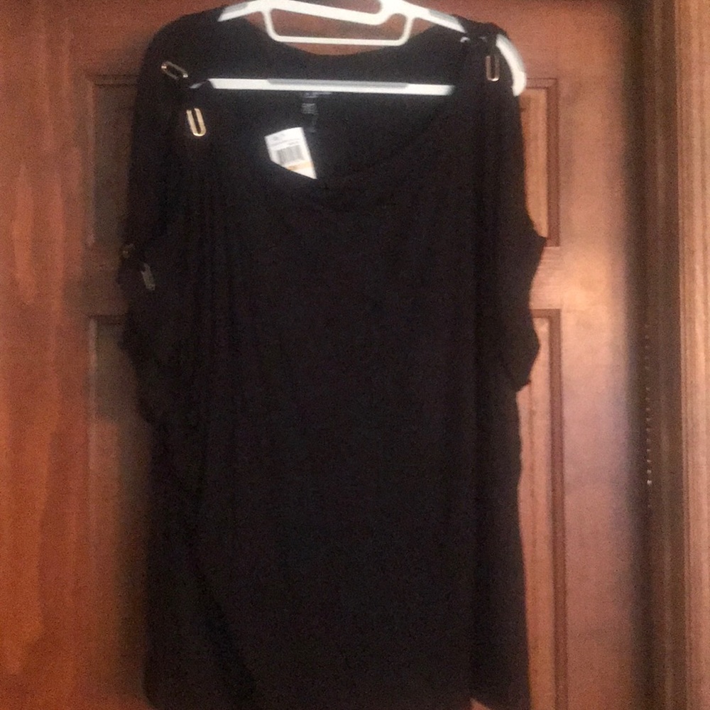 BNWT, cable & gauge Black cold shoulder top.